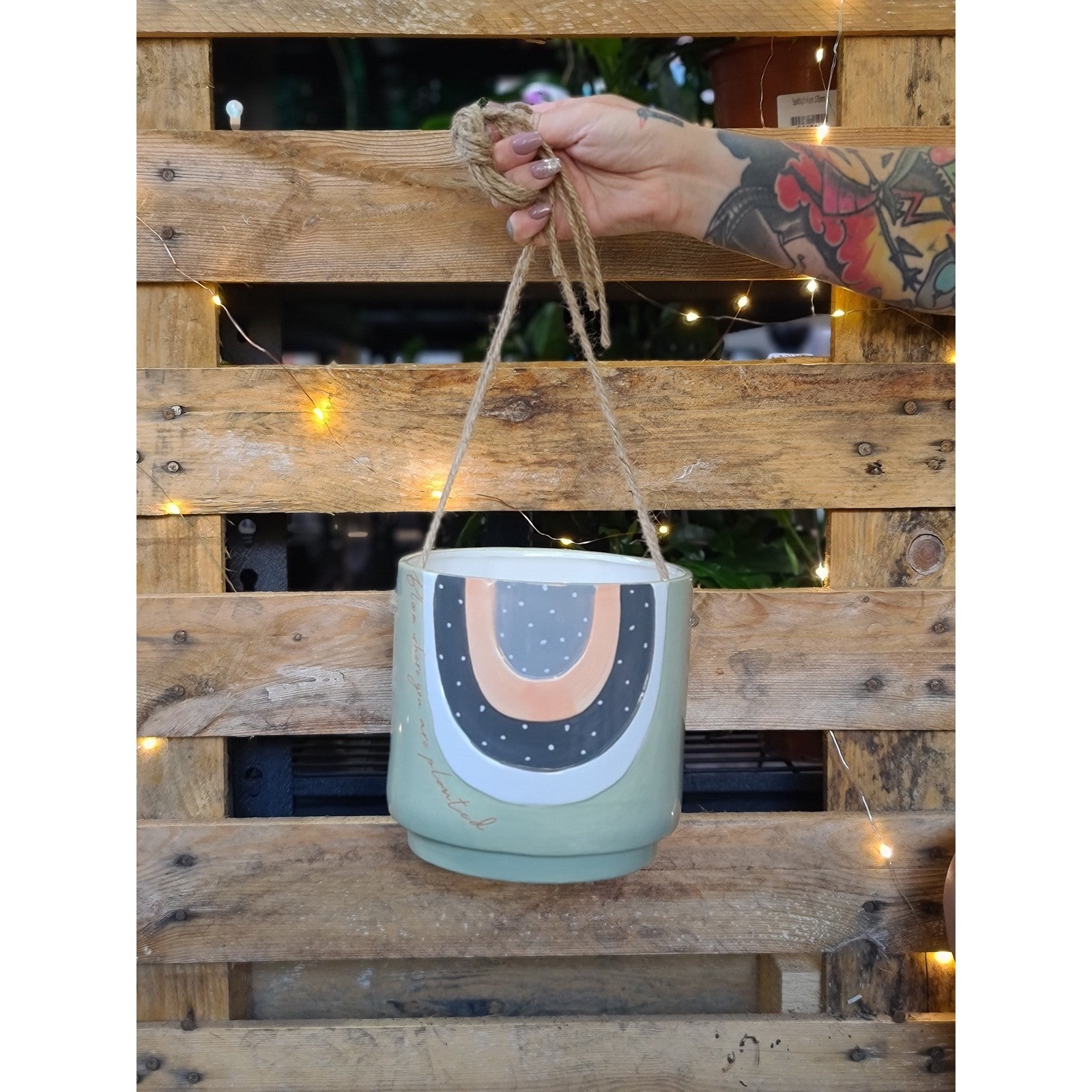 "Bloom" Hanging Rainbow Planter