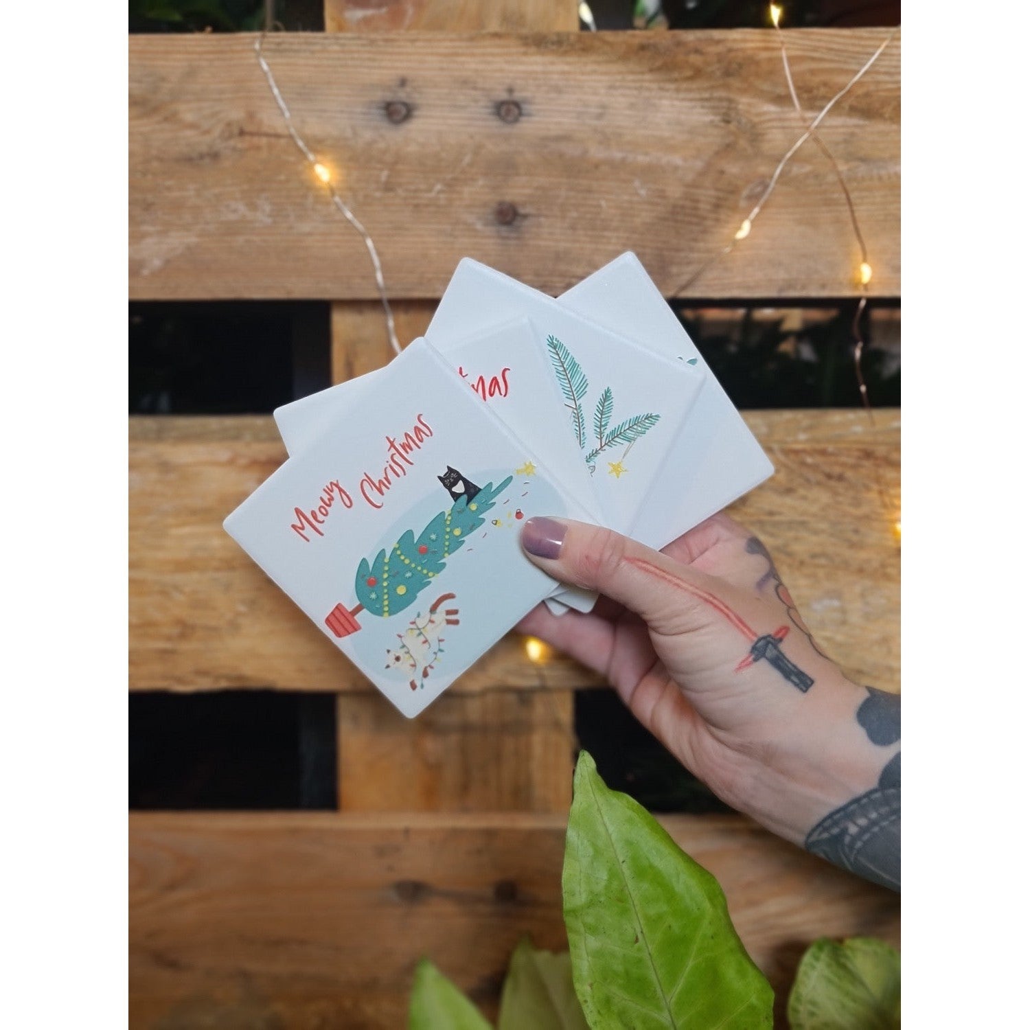 Meowy Christmas Coasters