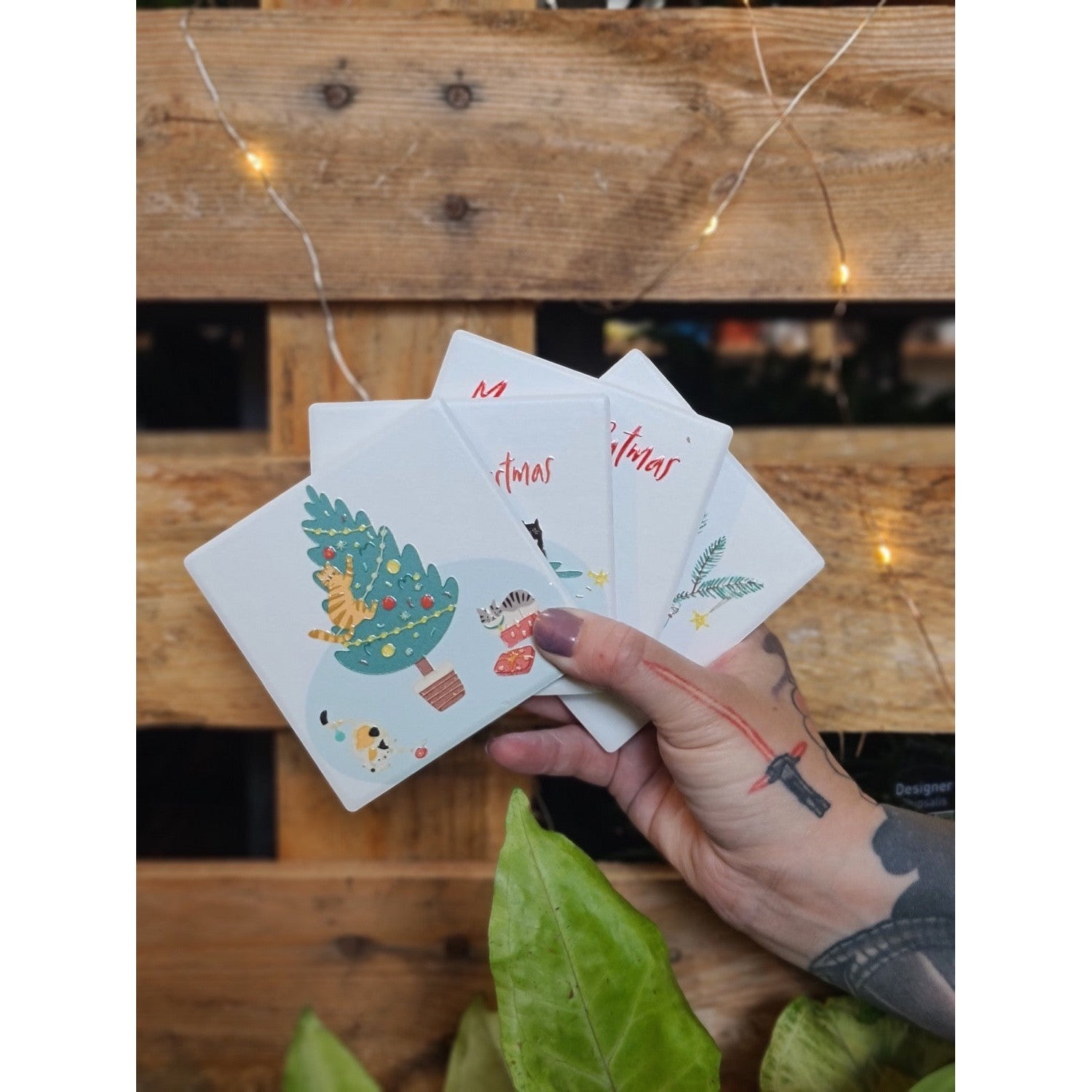 Meowy Christmas Coasters