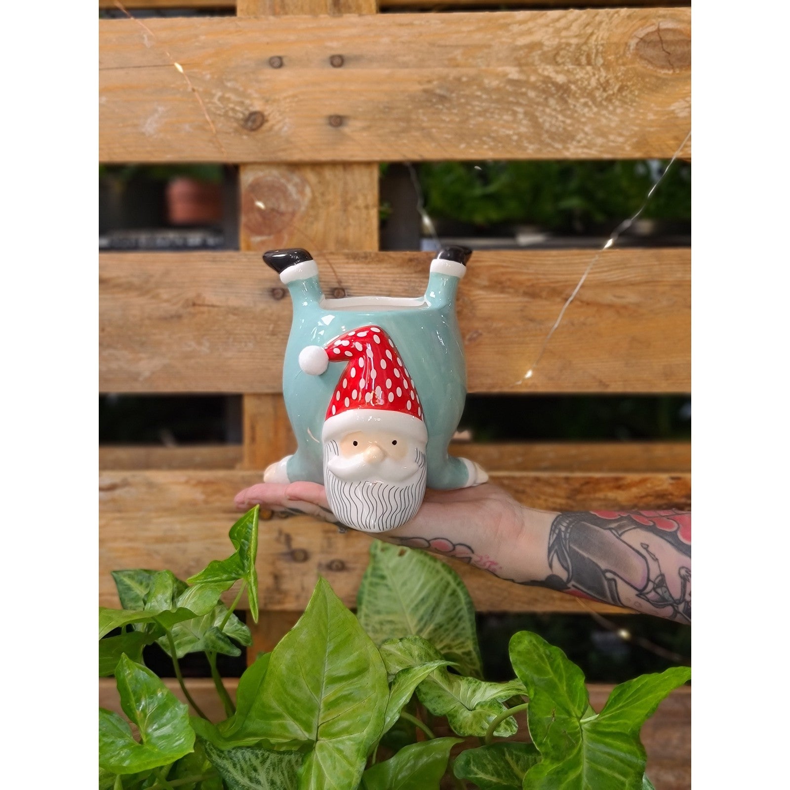 Pyjama Party Santa Planter