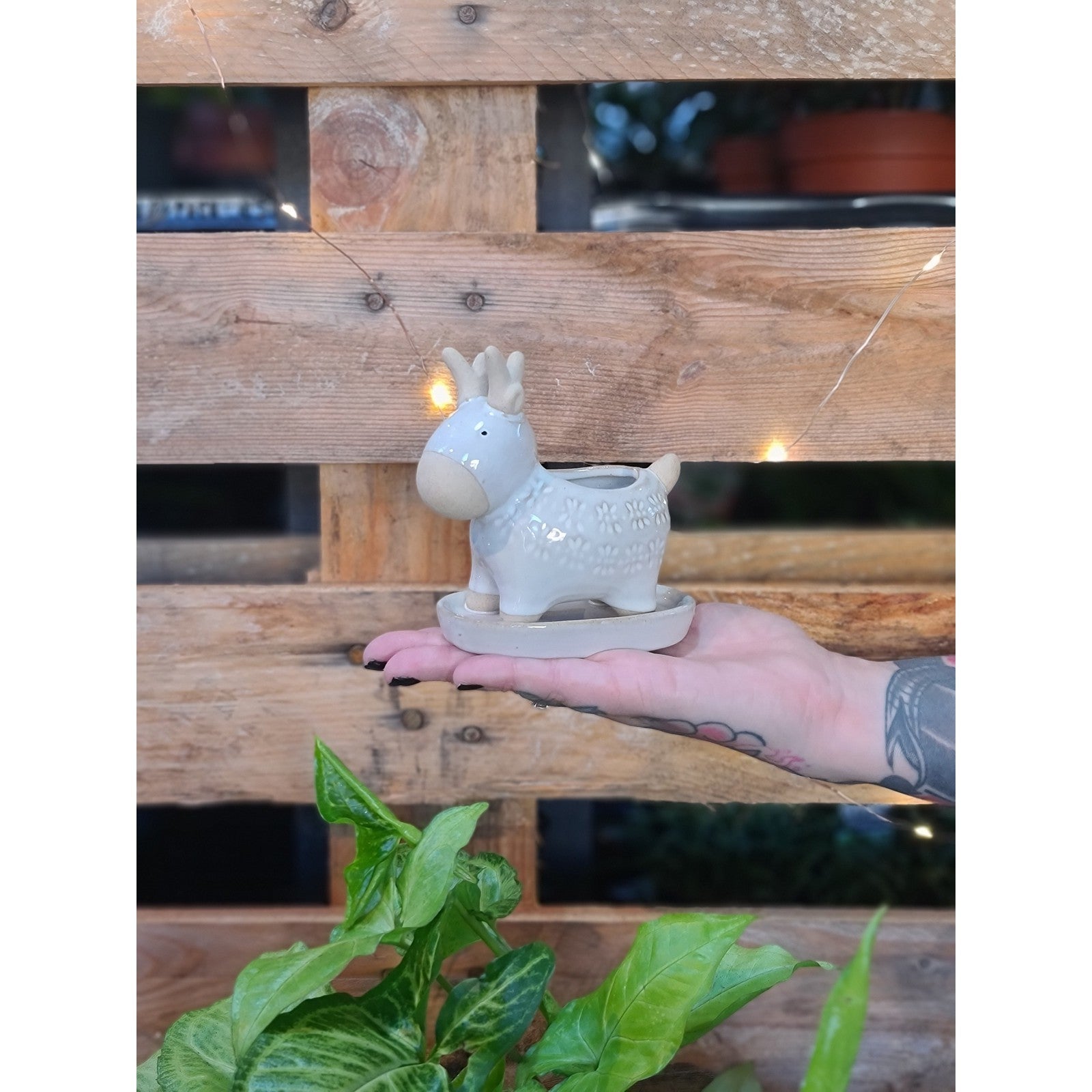 Reindeer Shaped Planter