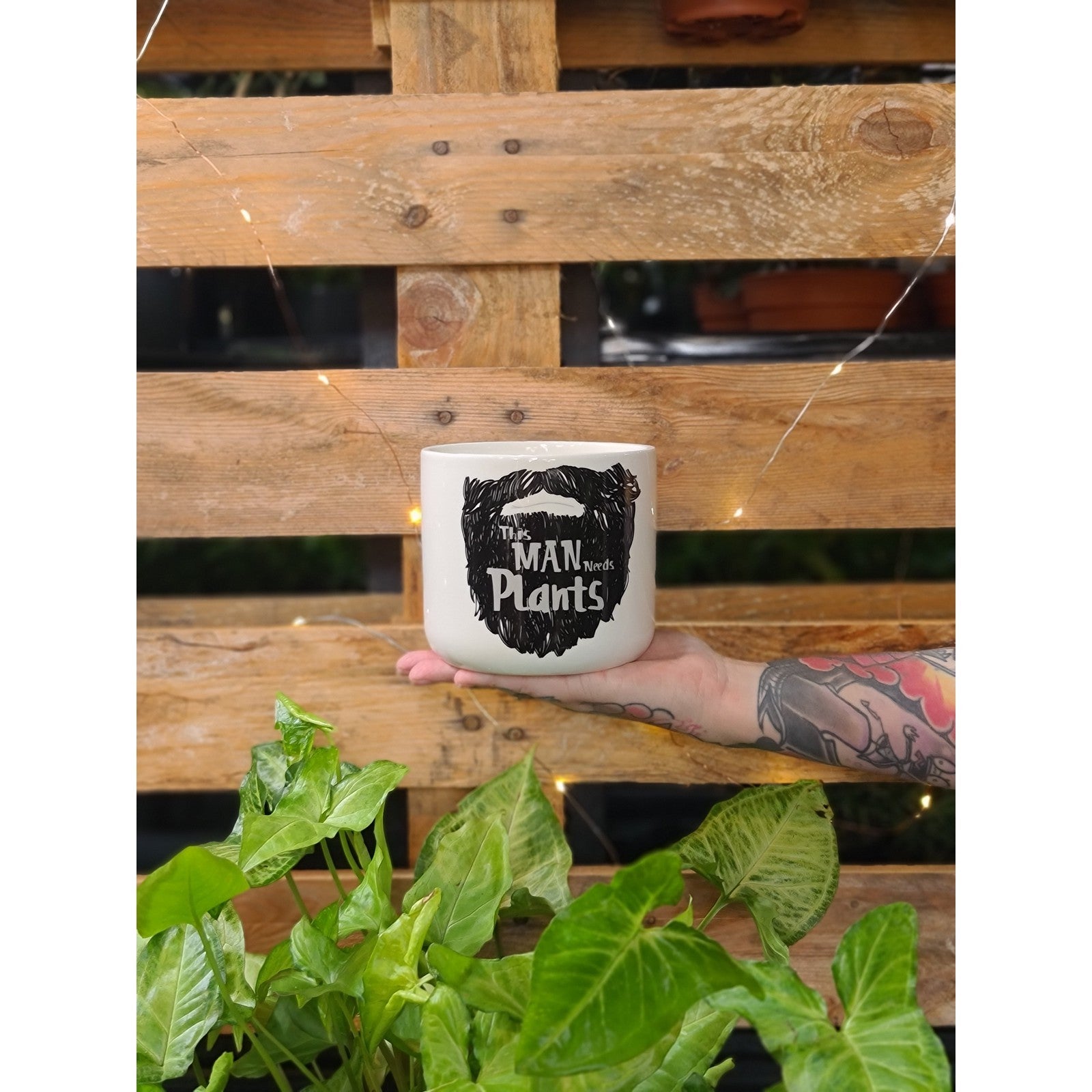 "This Man Needs Plants!" Planter