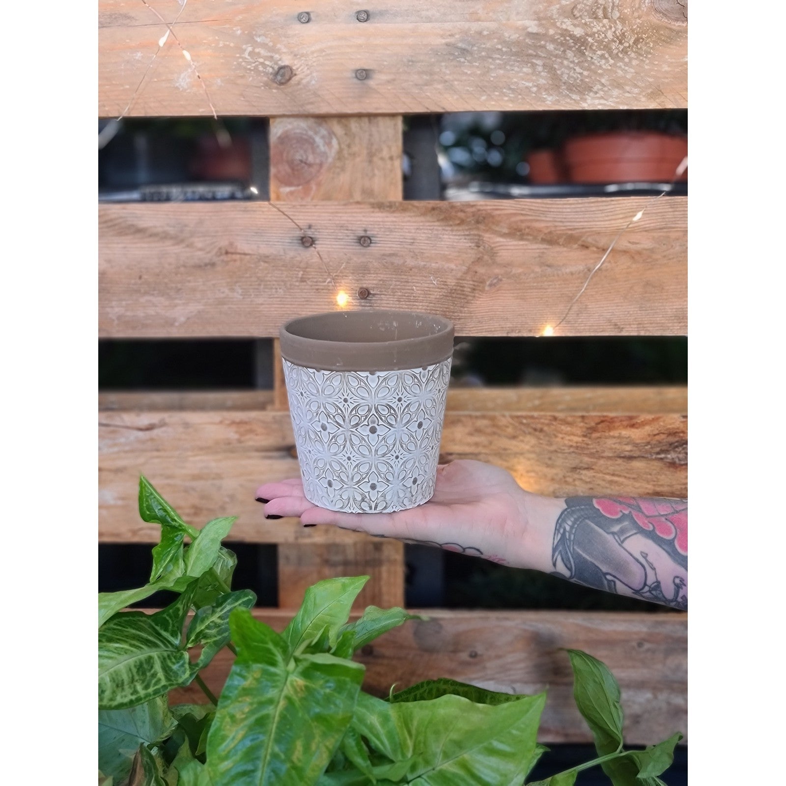Pattern Clay Pot