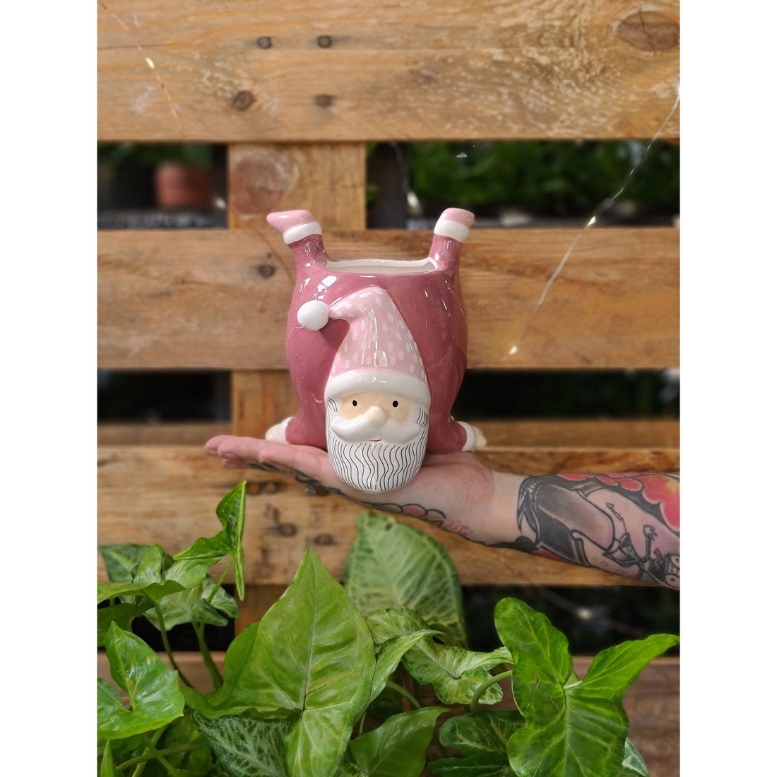 Pyjama Party Santa Planter