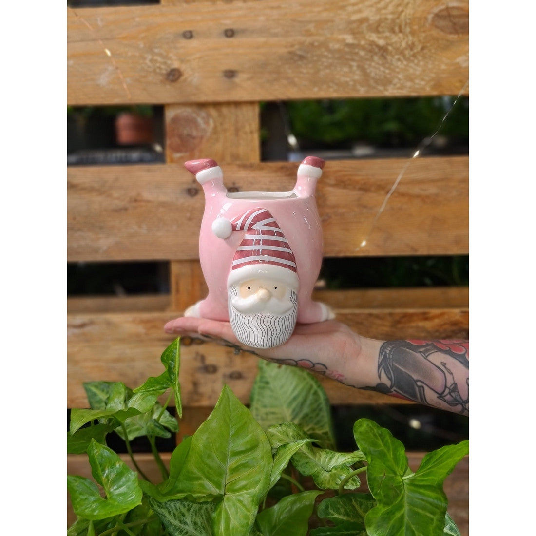 Pyjama Party Santa Planter