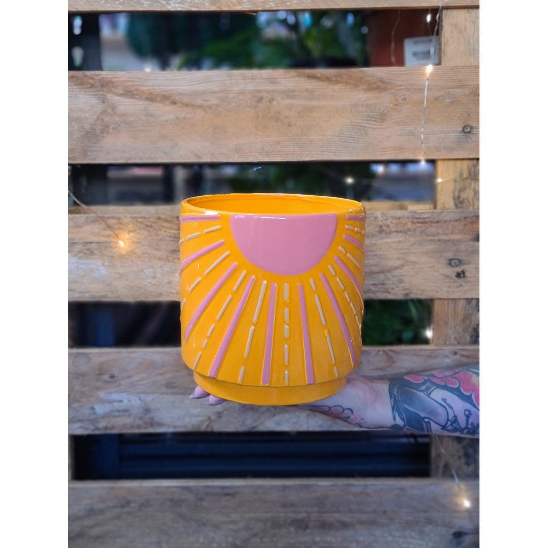 Ray Light Planter Orange