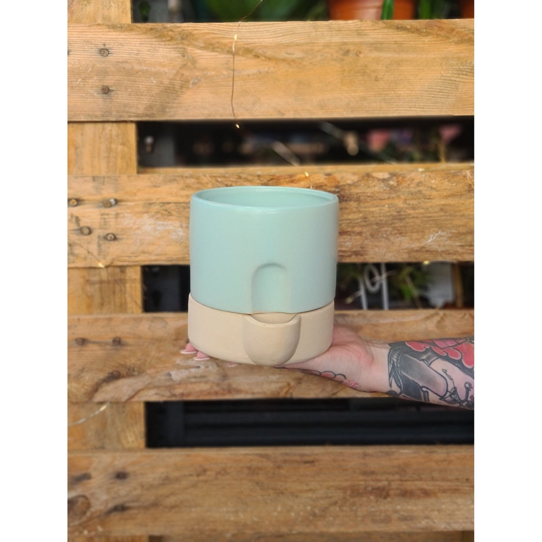 Turquoise Tray Planter